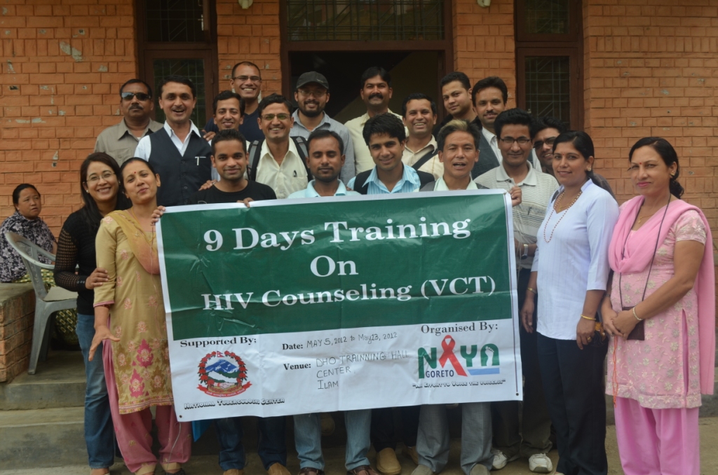 HIV counseling Training (VCT) training in Illam District